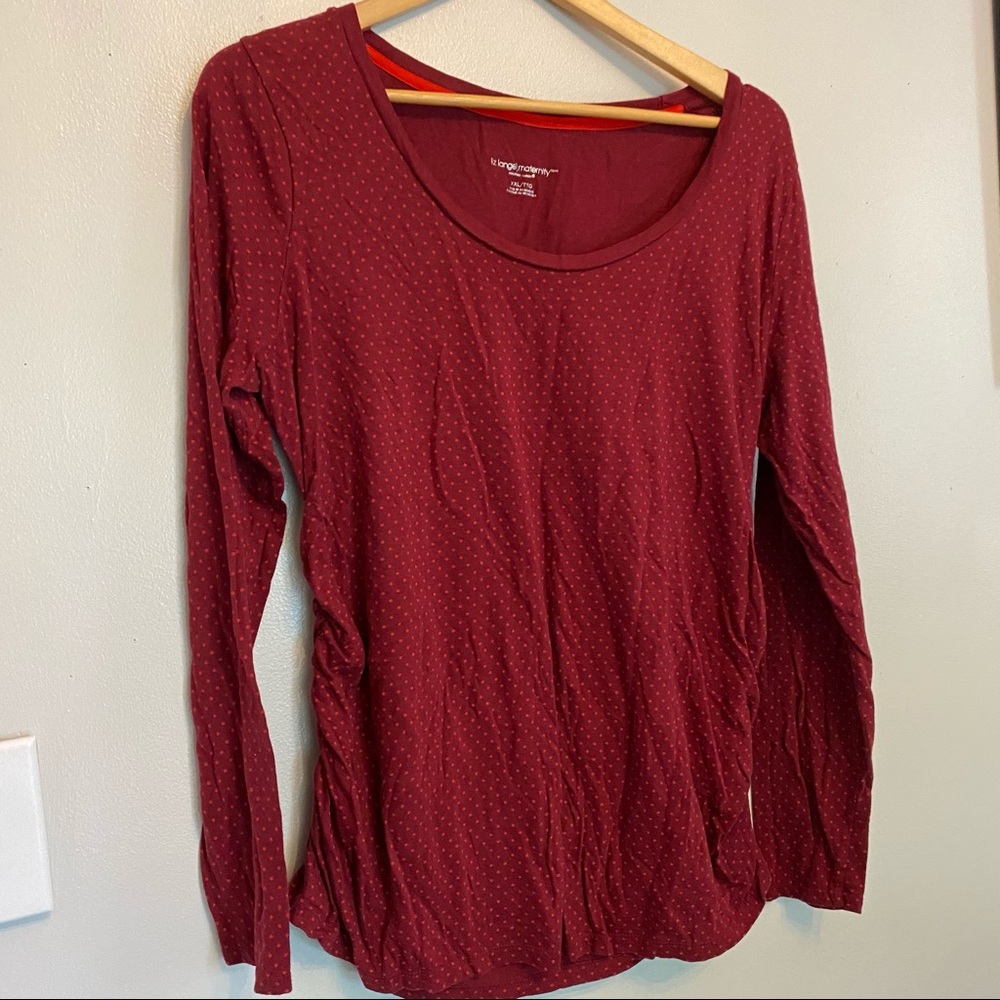 LIZ LANGE MATERNITY LING SLEEVE SHIRT